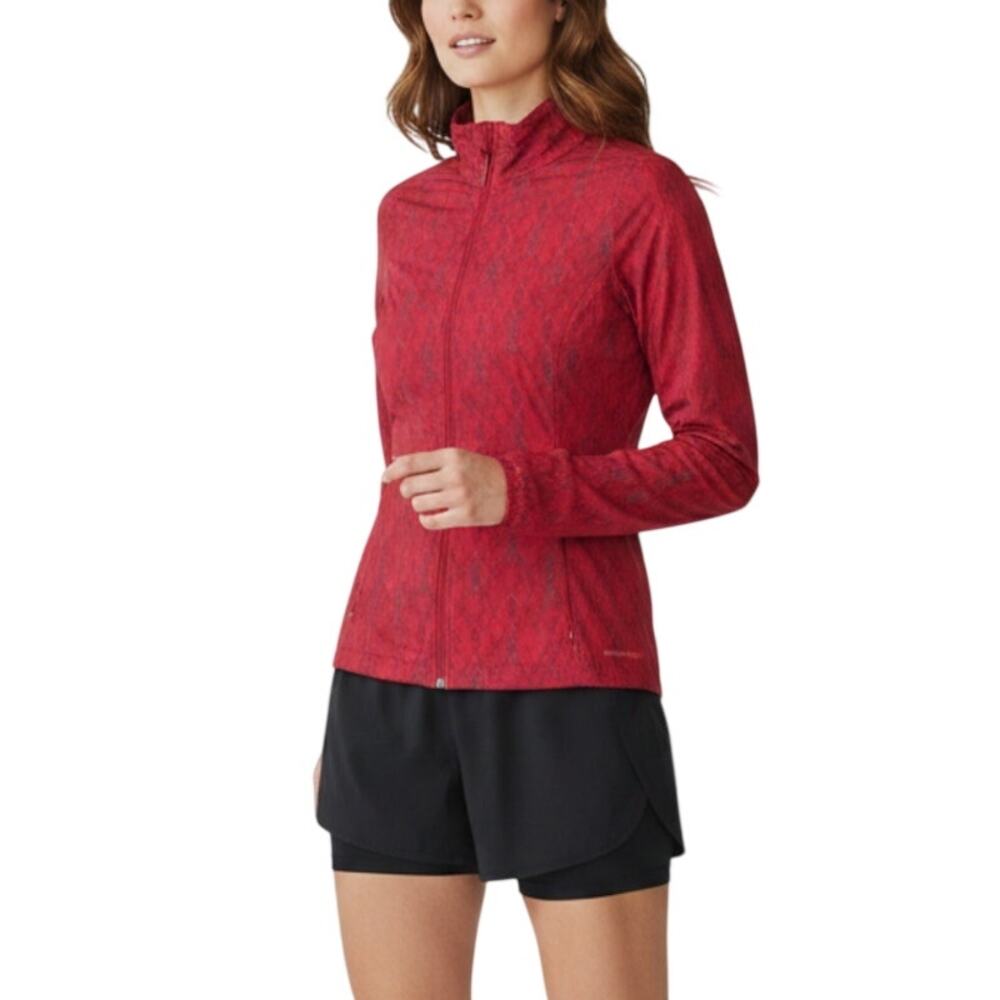 MERREL Lauley Full Zip Top Women XS Red Blue Athletic Outdoor Sporty Lightweight